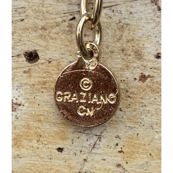 RJ Graziano Necklace Womens Gold Chain with Crystals Statement Piece - Picture 7 of 12